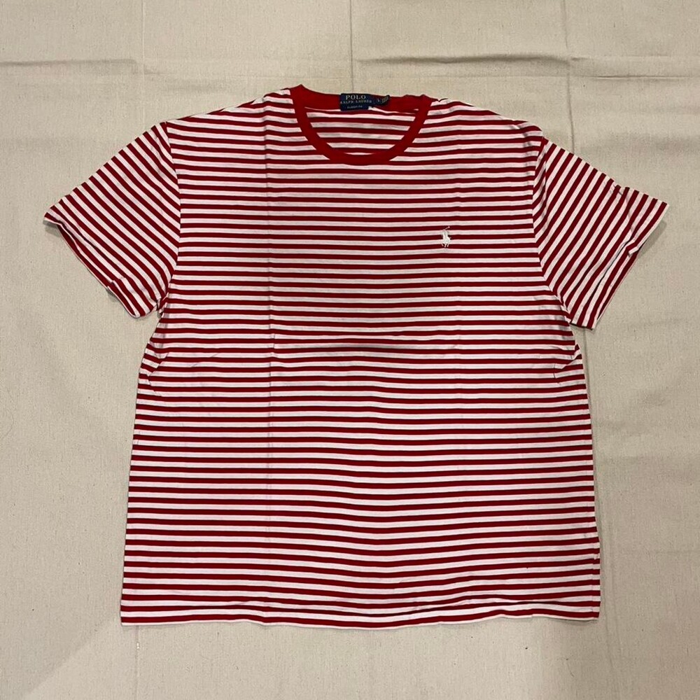 Red White Stripped Polo